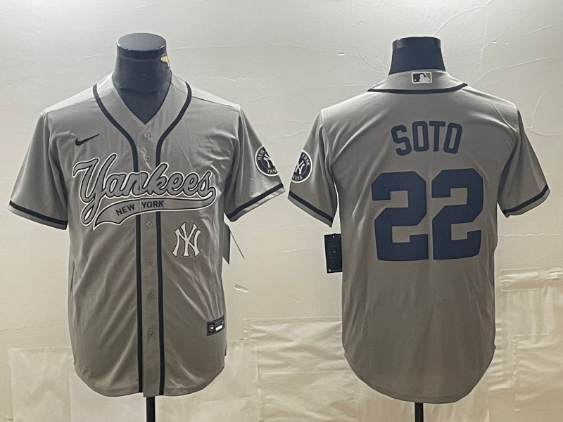 Men's New York Yankees Juan Soto #22 Gray Jersey Joint Edition